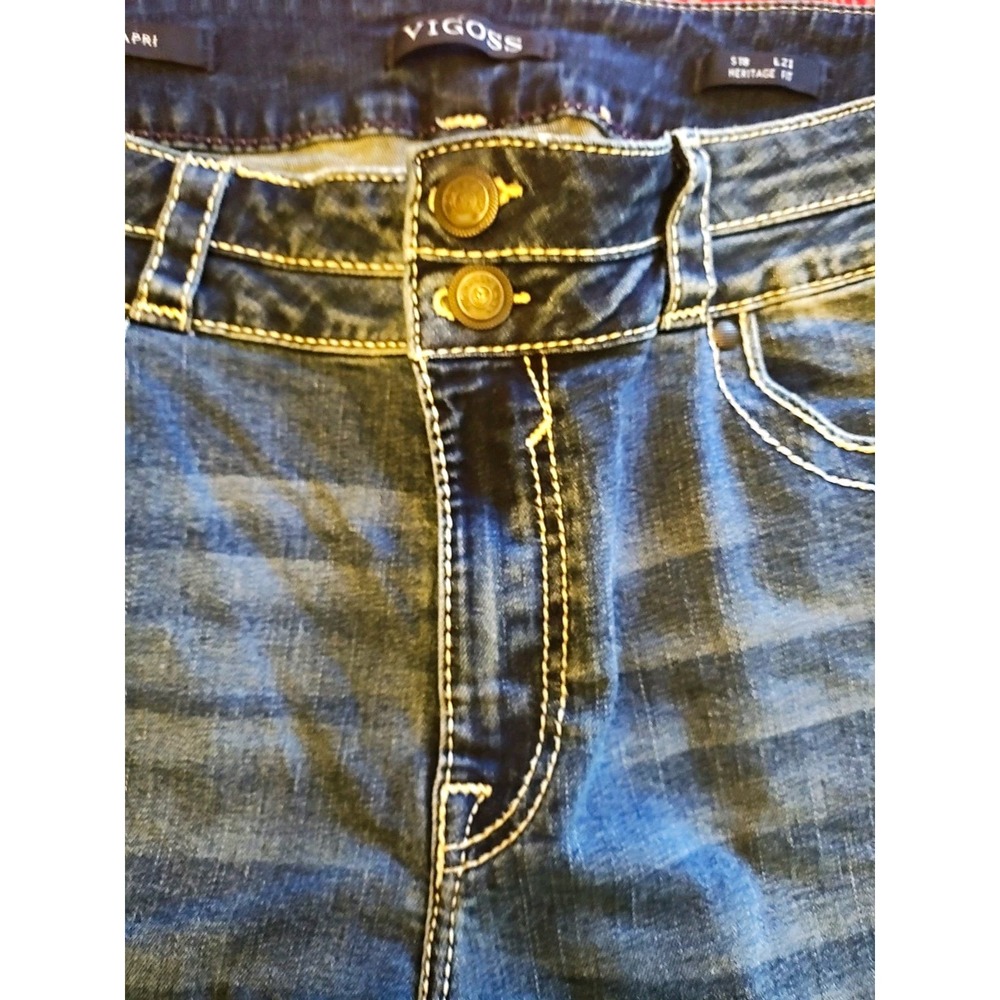 VIGOSS Heritage Fit Capri Jeans Women's 28 Blue Slim Mid Rise 5-Pocket
